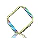 Bandmax Compatible for Fitbit Blaze Bands,Denim Fabrics Rainbow Band Replacement with Colorful Frame Black Buckle Compatible Fitbit Blaze Smart Fitness Watch