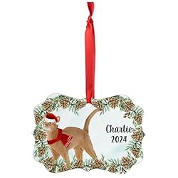 Sorrel Abyssinian Cat Christmas Ornament 2024