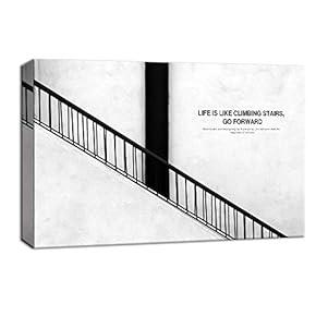 Architechture Stairs Black and White Painting Artwork for Framed