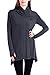 Modern Kiwi Solid Knit Asymmetric Buttoned Thumb Glove Cardigan Charcoal Large