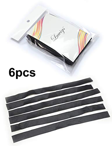 Luwigs 1.5inches Wide Black Elastic Bands Hair Wig Accessories for Making Wigs/Lace Frontal/Lace Closure 6pcs/lot
