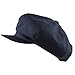 The Hat Depot 100% Cotton Plain Blank 6 Panel Newsboy Gatsby Apple Cabbie Cap Hat Made in USA (Navy)