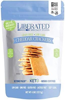 Liberated Cheddar Crackers, Low Carb