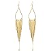 Vijiv 1920s Drop Tassel Earrings 20s Flapper Jewelry Costumes Accessories Gold