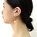 Canmiya Women's 925 Sterling Silver 10mm Perfect Circle Shell Pearls Drop Dangle Earrings