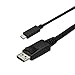StarTech.com 3.3 ft (1 m) USB-C to DisplayPort Cable - USB Type-C to DP Video Adapter Cable - 4K 60Hz - Black