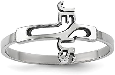925 Sterling Silver Jesus Cross Ring Religious Fine Jewelry For Women Gifts For Her