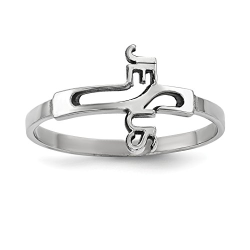 925 Sterling Silver Jesus Cross Ring Religious Fine Jewelry For Women Gifts For Her