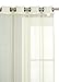 HLC.ME 2 Piece Premium Semi Sheer Voile Window Curtain Grommet Panels for Bedroom (Ivory) - 54 W x 84 L