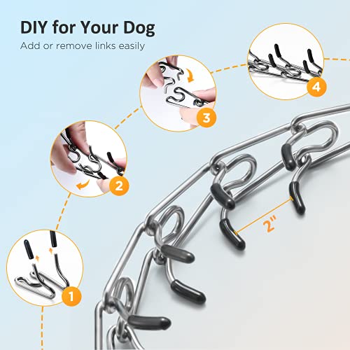 PATPET Dog Prong Collar, Dog Choke Pinch Training Collar, Adjustable Stainless Steel Links with Rubber Tips, Quick… - Image 7