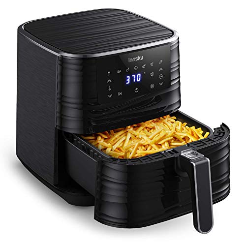 Innsky Air Fryer 5.8QT, 1700W Air Fryer Oven for Roasting, High-Tech Cooking appliances & Oilless Cooker with LED Touchscreen, 7 Cooking Presets, Preheat & Recipes Book (Newest Version)