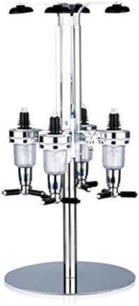 Party Buddy 4 Bottle Rotating Bar Caddy Liquor Dispenser
