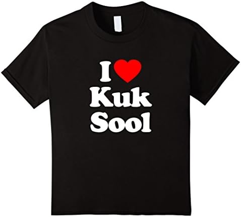 Kids I Love Heart Kuk Sool Won Funny T-Shirt 8 Black