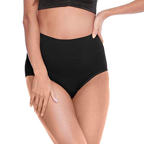 image for Emimarol Womens Underwear,Mid Waist No Muffin Top Full Coverage Cotton