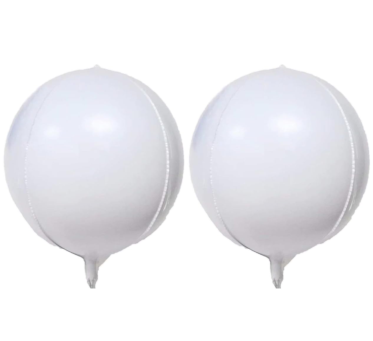 White 4D Foil Balloon, 55cm (2 pack) — image 1