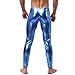 YiZYiF Fashion Men's Faux Leather PVC Trousers Night Club Dance Slim Long Pants Blue Large