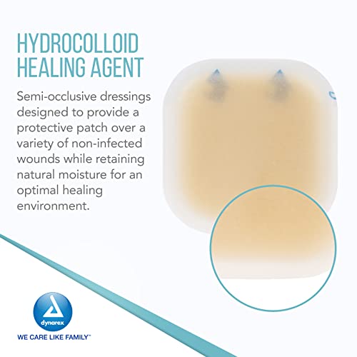 Dynarex DynaDerm Hydrocolloid Dressing, Sterile Moist Bandages Used for