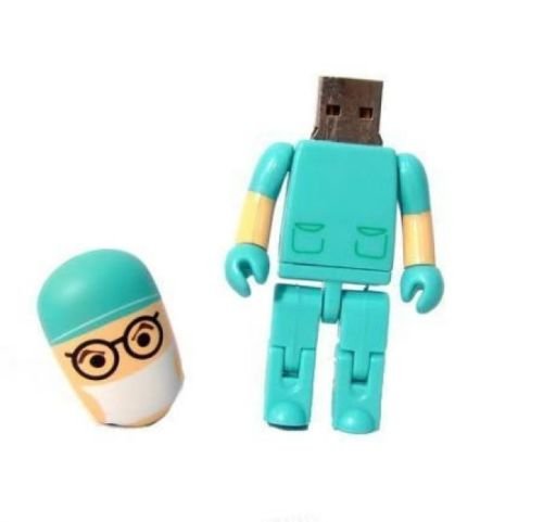 Cool Doctor Model 8GB USB 2.0 Flash Drive Memory Stick Pen Drive - Green