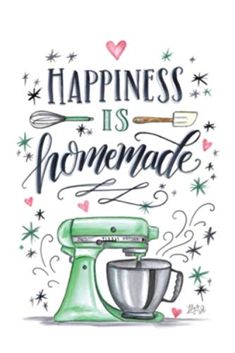 HAPPINESS IS homemade: A Gratitude Journal to Win Your Day Every Day, 6X9 inches, Hand Drawn Graphic by Blue Bird Books