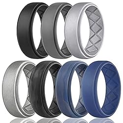 Egnaro Silicone Rings Mens, Breathable Mens Rubber