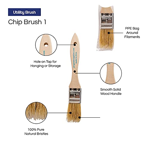 Pro Grade Chip Paint Brushes 24 Ea 1 Inch Chip Paint Brush on