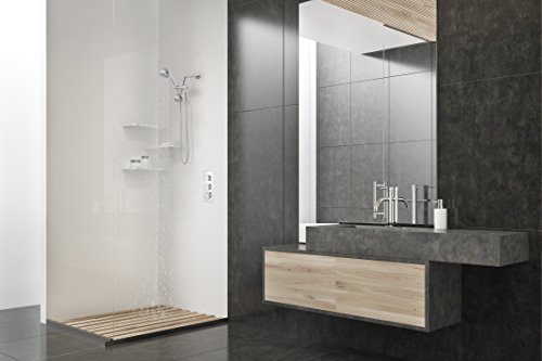 FLOWELL, AMG and Enchante Accessoies Shower Head (Fixed Showerhead with Handheld), SH74A, Chrome finish - Thumbnail 2