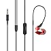 Yi-Tech E6Plus Sound Intone E6 Pro in-Ear Headphones Sport Running Earbuds Noise Isolating Headset with in-Line Mic - Translucent Red/Blue