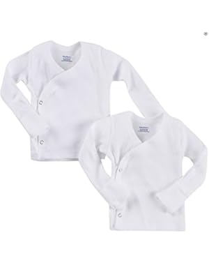 Unisex-Baby 2 Pack Long Sleeve Side Snap Mitten Cuffs Shirt- Preemie