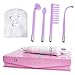 Darsonval Portable High Frequency Wand Facial Machine Violet Ray Argon Acne treatment Hair Body Purple Light Therapy Spa with 4 Electrode Device KLASVSA