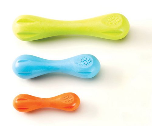 West Paw Zogoflex Hurley Durable Dog Bone Chew Toy for Aggressive Chewers, 100% Guaranteed Tough, It Floats!, Made in USA, Large, Aqua
