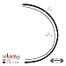 LeLuv Clear Hose and 1/4 inch Barbed Male Fitting for Vacuum Pumps 24 inch Length Collapse-Resistant