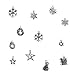 Christmas Charms, Jewelry Findings Making Accessory for DIY Necklace Bracelet 50 pcs (Antique Silver Xmas)