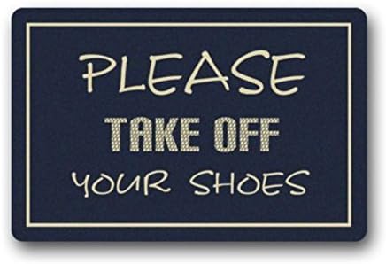 SYF 23.6"x15.7" Fantastic Doormat Exclusive Please Take Off Your Shoes Machine-washable Doormat Mat