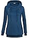 Timeson Women's Casual Pullover Hoodies Long Sleeve V Neck Lightweight Sweatshirt Tops