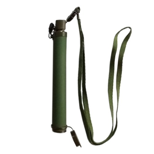 Banyan German Army Military Green Emergency Soldier Water Filter 99.99999 Purification Life Straw Ultralight 1.65oz 15 Microns No Chemicals