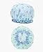 Shintop Brand New Shower Cap Women's Waterproof Double-deck Elastic Shower Hat for Bath Spa (Blue Lips)