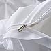 Ucharge Unique Pinch Pleat Pintuck Duvet Cover Set,3 Pieces Decorative Stylish Brushed Microfiber Bedding Set with Zipper and Corner Ties (King White)