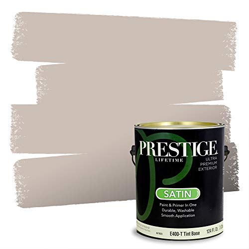 PRESTIGE Paints Exterior Paint and Primer in One, 1 Gallon, Satin, Mocha Stone