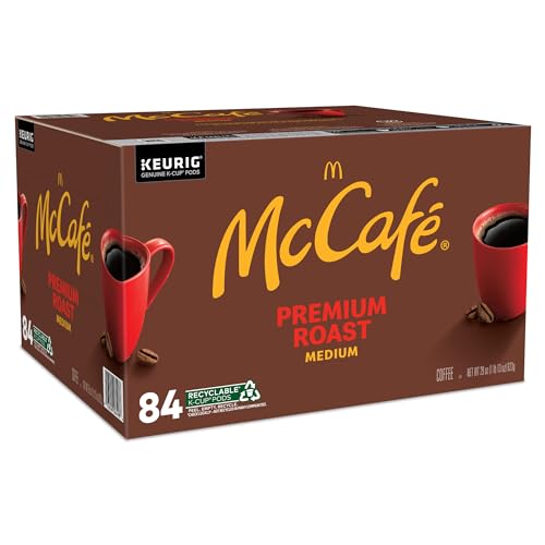MCCAFE PREMIUM ROAST COFFEE, SINGLE SERVE KEURIG K-CUP PODS, MEDIUM ROAST, 84 COUNT