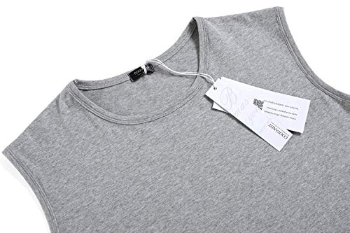 COOFANDY Men\'s Quick Dry Sport Tank Top for Bodybuilding Gym Athletic Training Gray
