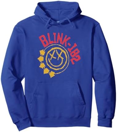 Amazon.com: Official Blink-182 Purple Smiley Logo Pullover Hoodie