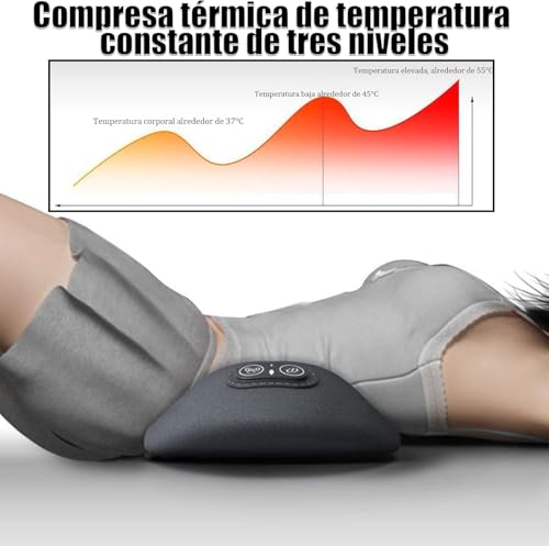 Smooth Triple Fusion Back Massager - 3-in-1 Traction, Masajeador Terapia de Triple Fusion, Vibration & Heat for Pain Relief in Neck, Shoulder, Lower Back & Sciatica, Adjustable (Gris Oscuro)