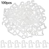 Jovitec Christmas Light Clips Gutter Hang Hooks for Outside String Lights, White (100 Pieces)
