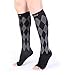 Doc Miller Toeless Compression Socks Women & Men – Open Toe, 20-30mmHg, Knee-High, Lightweight, Calf Support, Shin Splints, Varicose Veins Comfort, 1 Pair, Argyle