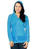 Simplicity Transparent Thin Shirt 90% UV Sun Protection Beach Cover,Turquoise