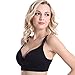 CooShco Women's Seamless Nursing Maternity Bra Push Up Comfort Sleep Bralette Color Black Size M (Pack of 3)