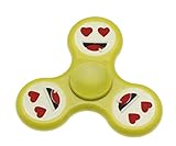 Zemojis Glow in the Dark Tri-Spinner Fidget Hand Spinner Toy Stress Reducer EDC Focus Toy Relieves ADHD Anxiety and Boredom Satisfaction Guarantee (Smilling Face w Heart Eyes)
