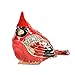 MICG Bird Trinket Box Spoontiques Cardinal Metal Enameled Animal Figurine Collectable Wedding Jewelry Ring Holder Organizer (Red Head)