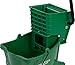 CFS 3690409 Commercial Mop Bucket With Side Press Wringer, 35 Quart Capacity, Green