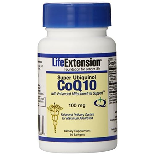 Life Extension Super Ubiquinol CoQ10 with Enhanced Mitochondrial, 100 Mg, Softgels, 60-Count image